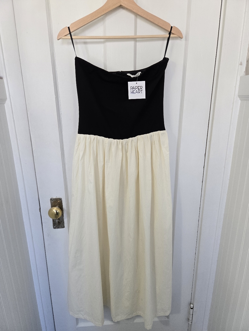 Paper Heart NWT Womens Strapless Maxi Dress Size M Balletcore Euro Summer Dance - Picture 2 of 12